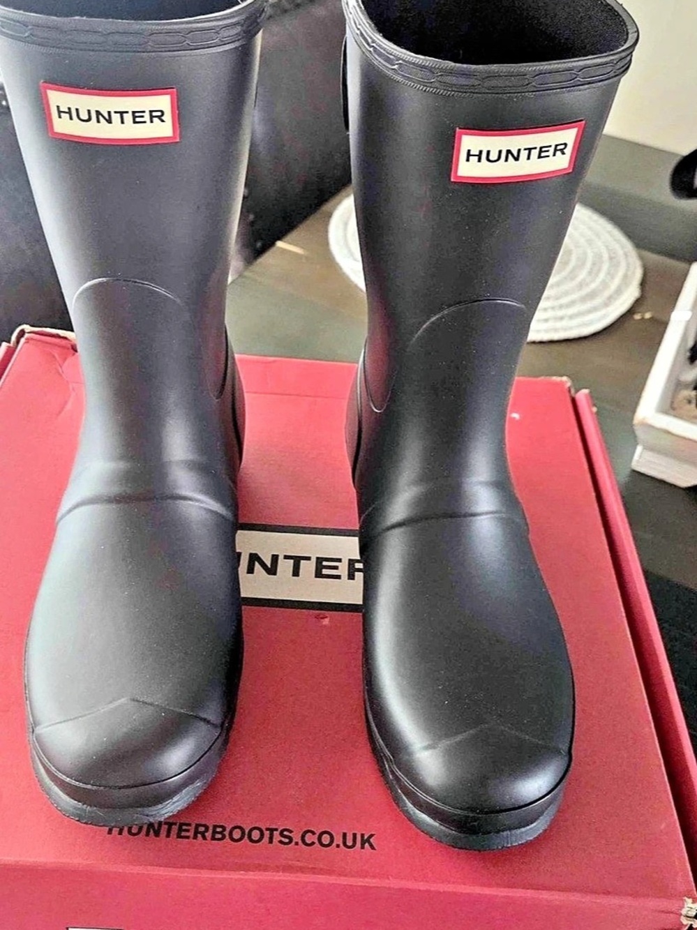 Hunter Original Short Rain Boots Black NWT